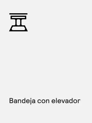 bandeja con elevador